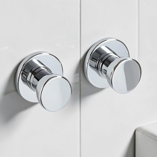 Rymok Heavy Duty Magnetic Hooks - 360° Swivel Rotating Rare Earth Neodymium Magnets - Industrial Strength for Fridge, Grill & Garage - Chrome Finish